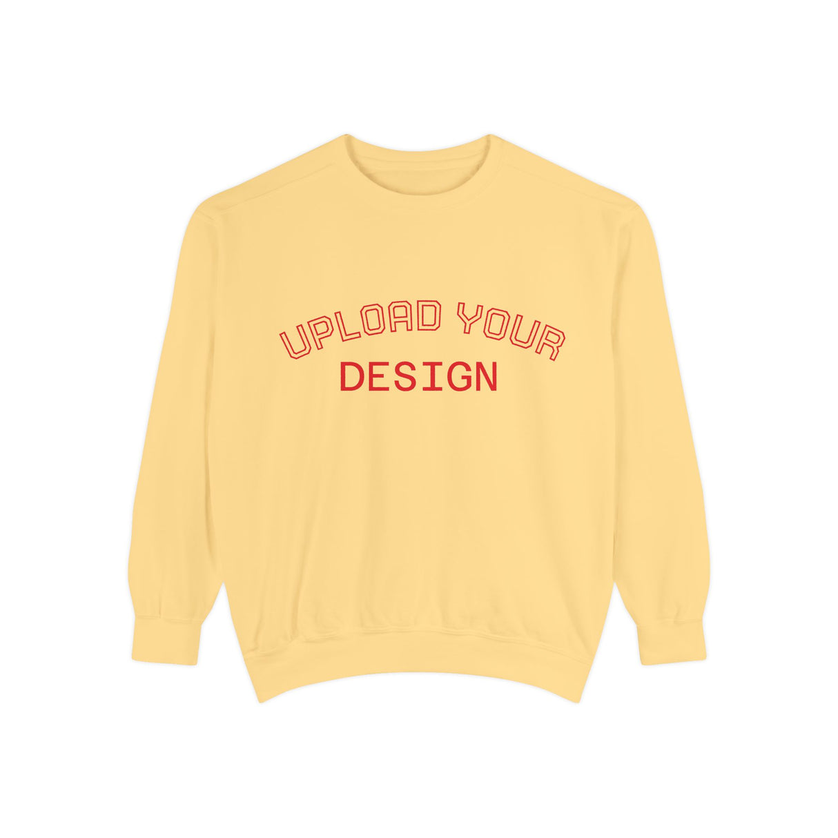 Customizable Unisex Garment-Dyed Sweatshirt, Personalized Gift, Cozy Streetwear, Casual Outfit, Unique Design Sweatshirt