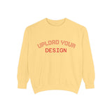 Customizable Unisex Garment-Dyed Sweatshirt, Personalized Gift, Cozy Streetwear, Casual Outfit, Unique Design Sweatshirt
