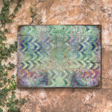 Arte mural rústico gráfico de madera de G. DeBrekht - Decoración floral ornamental - 95002B