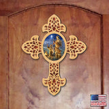 Cruz de madera puntiaguda Starlight Shepherd de D. Gelsinger - Decoración inspiradora - 88387-DG