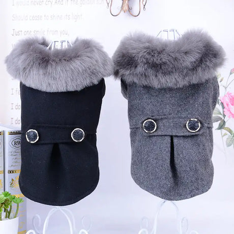 Pet Products Bipedal Solid Color Dog Autumn Winter Coat - Lootquake