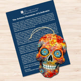 Sugar Skulls Decorative Wooden Ornaments of 3 by G. Debrekht - Halloween Decor - 8091071-S3