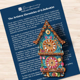 Miniature clock Decorative Wooden Clip-on Ornaments Set of 3 by G. Debrekht - Christmas Decor - 8091020C-S3