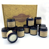 Coffret de 12 bougies parfumées, 100 g (3,53 oz), bougie sans fumée pour la maison, 30 heures de combustion, aromathérapie pour la maison, coffret cadeau en verre noir, mariage, anniversaire, Halloween, Thanksgiving, Noël, maman, amie, épouse, sœur, femme