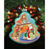 Night Before Christmas Glass Ornament Set of 3 by G. DeBrekht - Christmas Santa Snowman Decor - 75010-B3