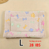 Manta rectangular para mascotas, resistente a la suciedad y para todas las estaciones - Cómoda cama con estampado de pata de perro y corazón (1 unidad)