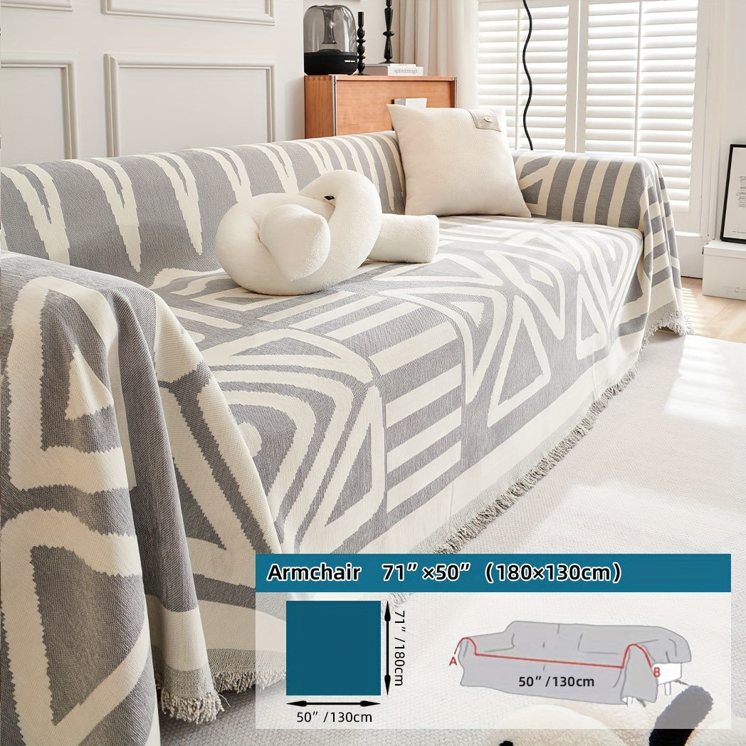 Funda de sofá estilo bohemio, antiarañazos para mascotas, antideslizante, para dormitorio, sala de estar, decoración del hogar, manta de sofá