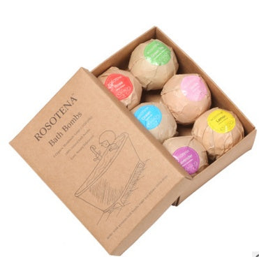 6 pcs Organic Bath Bombs Bubble Bath Mint Lavender Rose Flavor - Lootquake