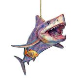 Coastal Christmas Decor - Shark Wooden Ornaments by G.Debrekht Coastal Holiday Decor - 8688201