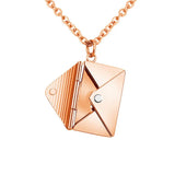 Fashion Jewelry Envelop Necklace Women Lover Letter Pendant Best Gifts For Girlfriend - Lootquake