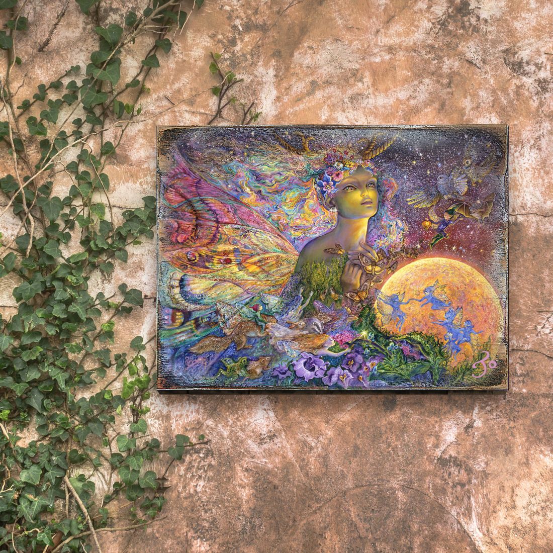 Arte mural de madera Titania Fantasy de Josephine Wall - Decoración de fantasía - 852112-JW