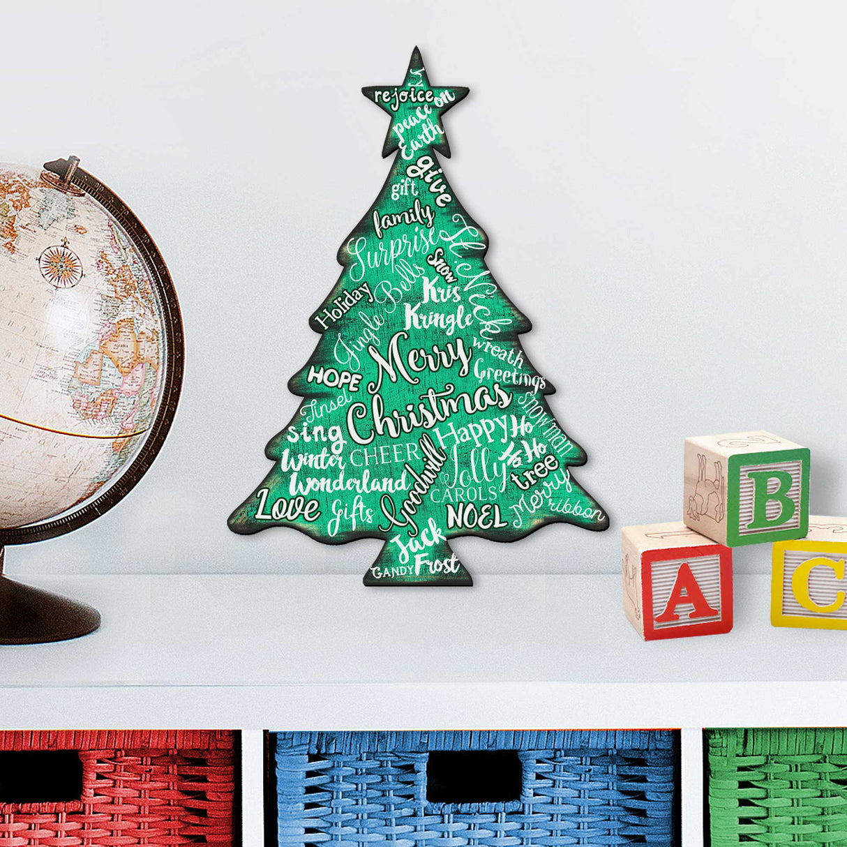 Merry Christmas Tree Holiday Door Decor - Christmas Decor - 8198112-2H