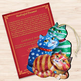 Adornos de madera de gato envueltos para regalo de Laura Seeley - Decoración para perros y gatos - 8512066-LS