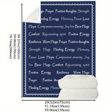 Cozy Blue Encouragement Hug Blanket - Soft Flannel, Inspirational Print For Rehab & Comfort, Perfect For Naps, Camping, And Gifting To Friends & Family