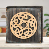 Celtic Spiral Wood Box Sign Wooden Wall Art by Celtic Art - Celtic Decor - 953164B