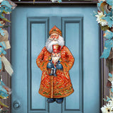 Santa's Holiday Nutcracker Holiday Door Decor by G. Debrekht - Christmas Santa Snowman Decor - 8691401H