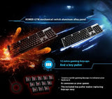 G413 Gaming Electronic Sports Mechanical Keyboard Desktop Backlight 104 Key Metal Panel - Lootquake