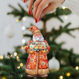 Adornos de madera de Papá Noel con furgoneta de G. Debrekht - Decoración navideña de Papá Noel y muñeco de nieve - 8691407