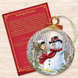 Mail Man Snowman Wooden Ornaments by Gelsinger - Christmas Santa Snowman Decor - 8021018-1421