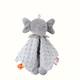 Elephant Security Blanket for Toddlers - Soft Cotton Snuggle Animal Toy, Hand Washable, Baby Lovey Gift for Boys & Girls Aged 3-12 Years - Plush Stuffed Elephant Comforter