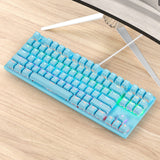 87-Key Mechanical Keyboard with Green Switches - Desktop Non-Punch Design