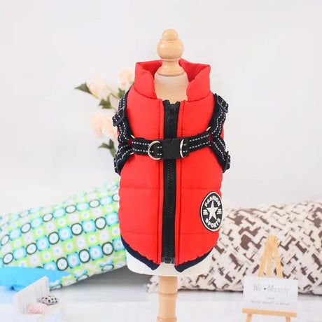 Waterproof Dog Clothes Winter Dog Coat With Harness Warm Pet Clothing Big Dog Jacket Chihuahua Labrador Coat Costume - Lootquake