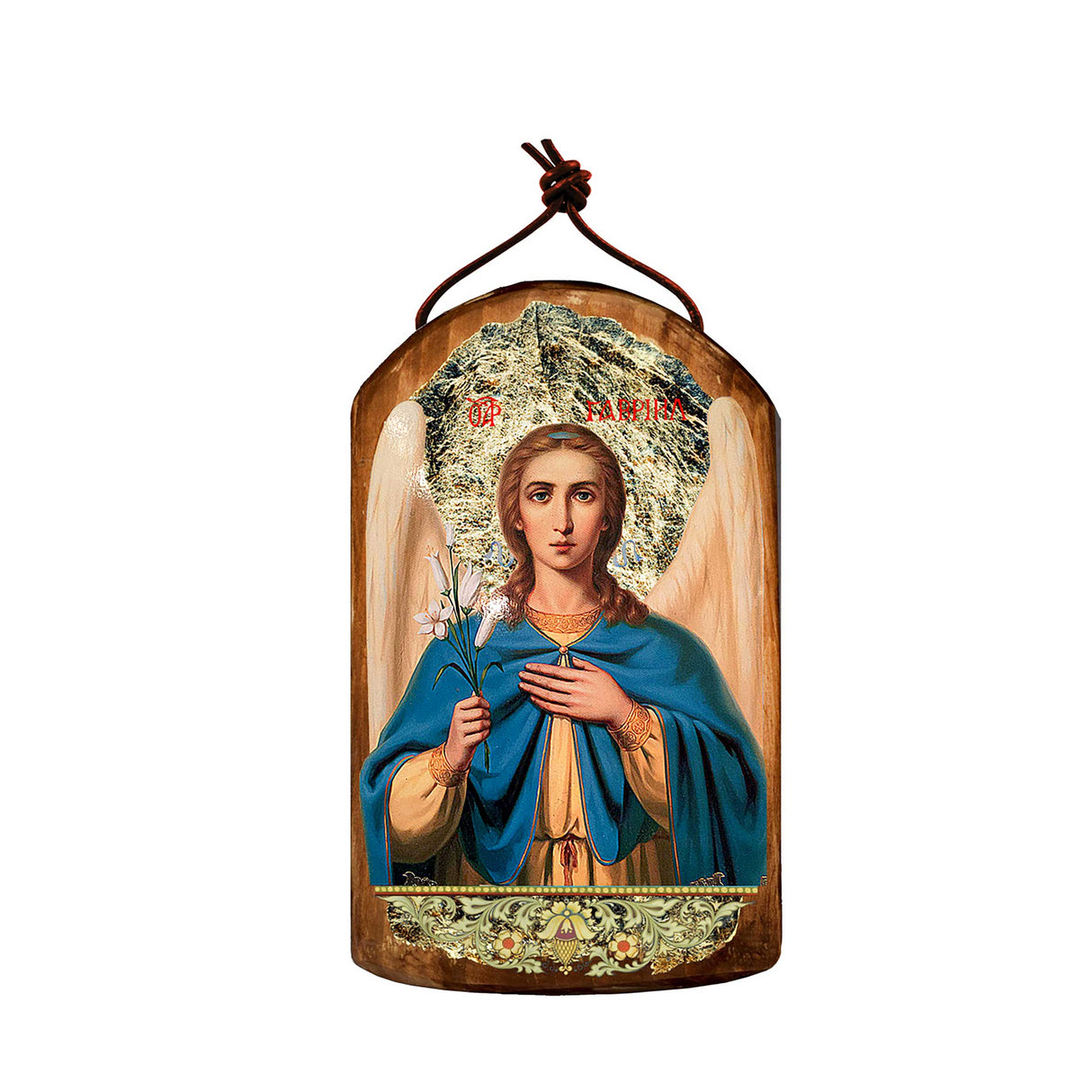Saint Gabriel the Archangel Religious Christian Sacred Icon Ornament - Inspirational Icon Decor - 87040