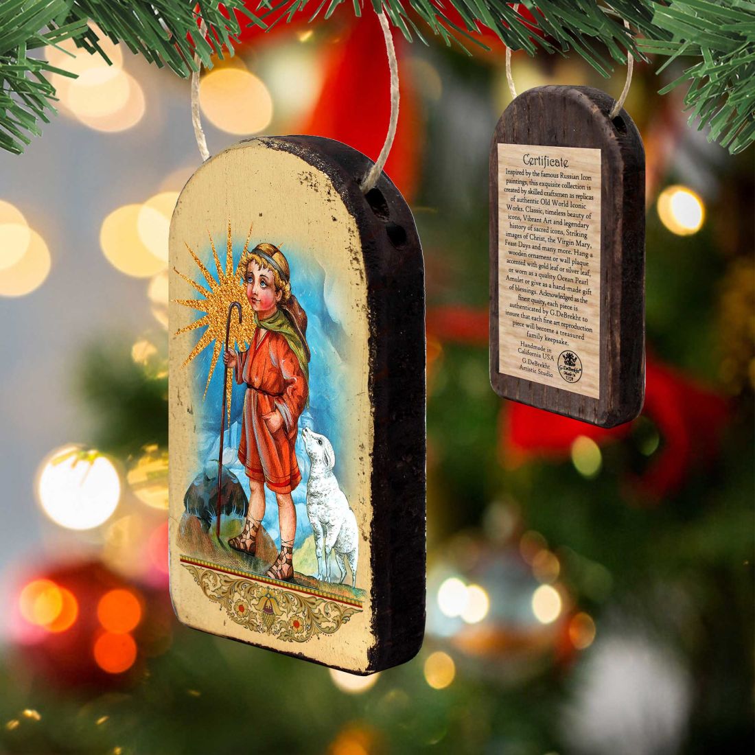 Shepherd Religious Christian Sacred Icon Ornament - Inspirational Icon Decor - 87045