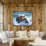 Otter Wooden Coastal Wall Art by Nature Wonders - Coastal Sea-Life Decor - 95239B