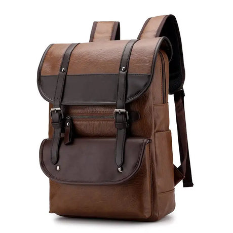 New PU waterproof backpack student computer bag - Lootquake