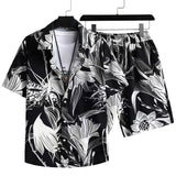Men's Casual Suit 3D Digital Printing Short Sleeve Shirt Hawaii Suit - Lootquake
