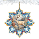 Adornos de madera con forma de copo de nieve de reno de G. Debrekht - Decoración de vida silvestre - 8688415