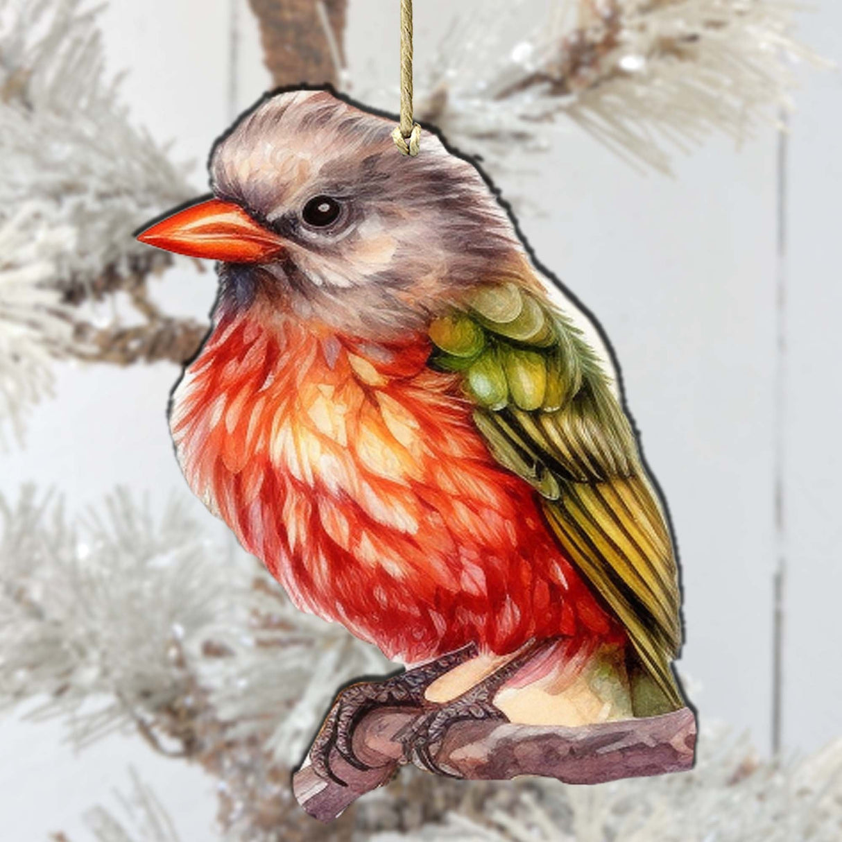 Enchanted Forest Bird Wooden Ornaments by G.Debrekht - Wildlife Holiday Decor - 8710005-3