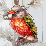 Enchanted Forest Bird Wooden Ornaments by G.Debrekht - Wildlife Holiday Decor - 8710005-3