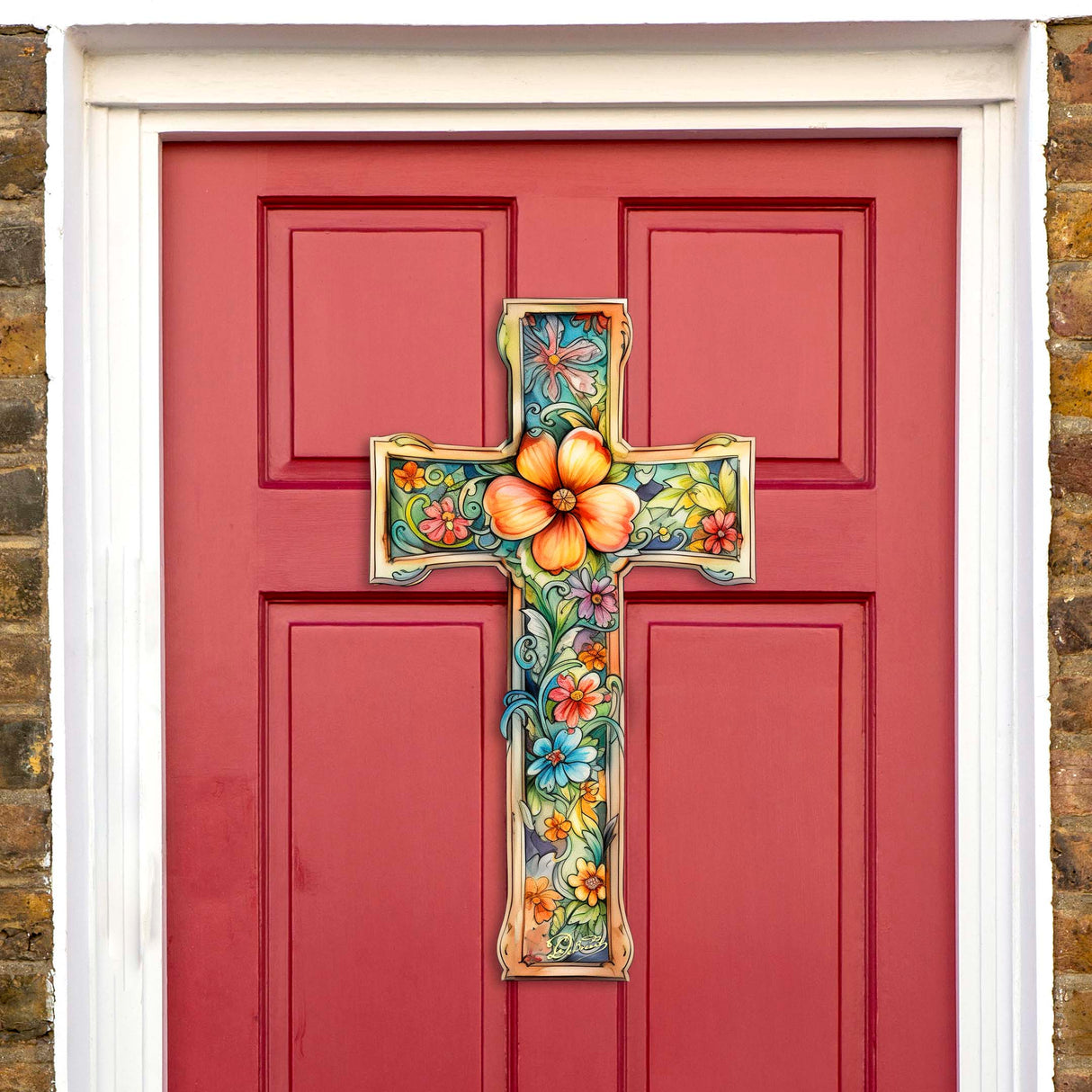 Blossom Cross Holiday Door Decor by G. Debrekht - Easter Spring Decor - 8688165H