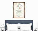 I Am a Son of the King - Wooden Religious art - Nursery wall art - Baby shower Gift - Contemporary decor - Religious wall art - 310341