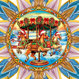 Christmas Carousel Star Tree Topper Wooden Decor by G. Debrekht - Carousel Holiday Decor - 89506