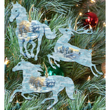 Wildlife Wooden Ornaments Set of 3 by G. DeBrekht - Wildlife Holiday Décor - 8100041S3