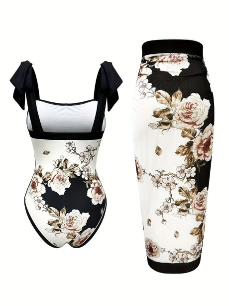 Women's Two-piece Casual Swimsuit P96 Black - Lootquake