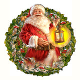 Enchanted Christmas Santa wreath Door Decor by D. Gelsinger - Christmas Decor - 8461051H-1003