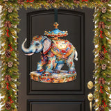 Carousel Elefant Holiday Door Decor  by G. Debrekht - Christmas Decor - 8611029H