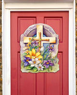 Faith, Hope, and Love Cross Holiday Door Decor by G. Debrekht - Easter Spring Decor - 8688160H