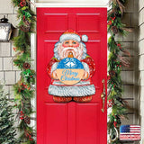 Merry Christmas Door Decor by G. DeBrekht - Christmas Santa Snowman Decor - 8117810H-MC
