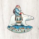 Decoración navideña para puerta con Papá Noel y oso polar de G. DeBrekht - Decoración navideña con Papá Noel y muñeco de nieve - 8116382H