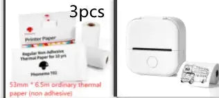 Portable Mini Printer for Students and Hobbyists, Bluetooth Thermal Label Printer