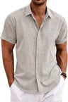 Men's Shirt Short Sleeve Casual Buckle - Lootquake