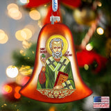 Saint Patrick Glass Ornament by G. DeBrekht - Celtic Decor - 752-060