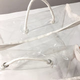 Bolsa de maquillaje de viaje de PVC transparente (1 unidad o 2 unidades), impermeable, para viajes, portátil, para guardar mantas y colchas.