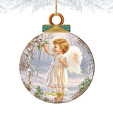 Adornos de madera de pájaro ángel del bosque de Gelsinger - Decoración navideña para la Natividad - 8021117-1427
