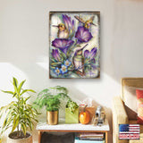 Everlasting Friendship Hummingbirds Wooden Wall Art by J. Bergsma - Nature Wildlife Decor  - 8592936BP-JB